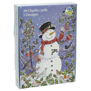 RSPB Charity Christmas Cards Box of 20 Christmas Cards with 5 Designs, Wildlife