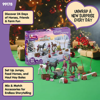 Schleich Horse Club Toy Advent Calendar, Horse Advent Calendar 2025, 34 Pieces