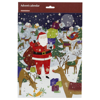 Santa's Journey Traditional Picture Christmas Advent Calendar, 32.5cm