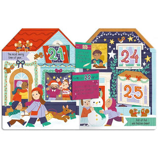 Christmas Village Fold-out Advent Calendar Book, Children's 25-Flap Advent Book