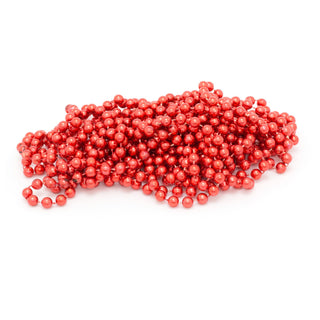 7.5m Red Bead Chain | Christmas Tree Bead Garland Decoration | Bead String Christmas Decorations