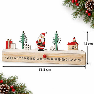 Christmas Advent Calendar Ruler Block Reusable, 39.5cm 24-Day Countdown