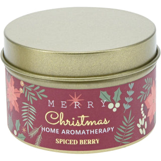 Set of 3 Christmas Scented Tin Candles | Festive Trio of Christmas Candles