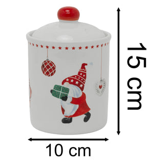Gonk Christmas Storage Jar | Festive Gnome Kitchen Jar with Airtight Lid - 15cm