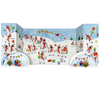 Penguins in Scarves 3D Christmas Advent Calendar, Freestanding 24 Window
