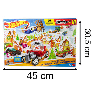 Hot Wheels Christmas Advent Calendar | 10 Hot Wheels Cars & 14 Accessories