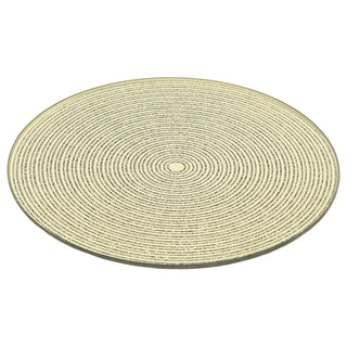 Round Gold Glitter Candle Plate, 15 cm Mirrored Glass Candle Stand
