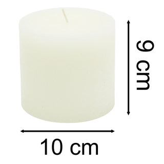 Ivory Pillar Candle | Church Pillar Candle Unscented Pillar Candle - 10x9cm