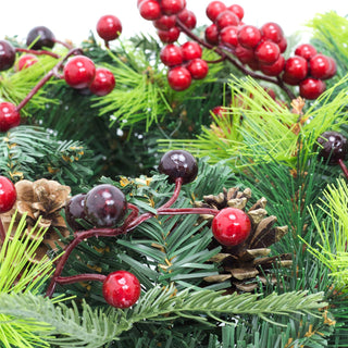 30cm Traditional Christmas Wreath Pine Cone And Berry Decoration | Christmas Door Wreath Xmas Wreath | Christmas Decorations