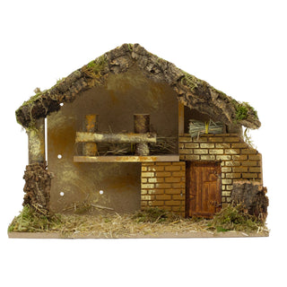 LED Traditional Wooden Nativity Stable with Lights | Christmas Nativity Scene