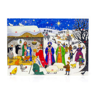 Jesus is Born - Nativity Christmas Advent Calendar Greetings Card & Envelope