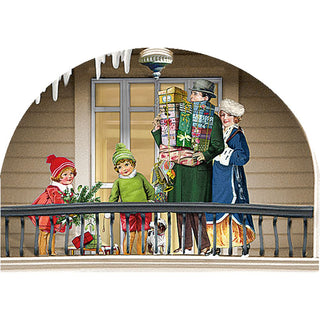 Freestanding Christmas Advent Calendar The Christmas Shops | Fold Out Advent Calendar Traditional Advent Calendar | Picture Advent Calendar Paper Advent Calendar