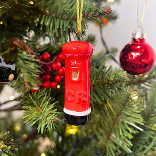 London Christmas Tree Decorations, Gisela Graham Set of 4 Mini Ceramic Icons