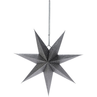 Silver Christmas Star | 7-Pointed Silver Paper Hanging Decoration - 45cm