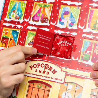 Gourmet Popcorn Christmas Advent Calendar, 24 Bags 12 Flavours Vegetarian