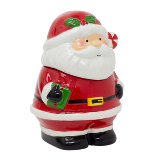 Santa Claus Christmas Storage Jar | Ceramic Cookie Jar Biscuit Barrel with Lid