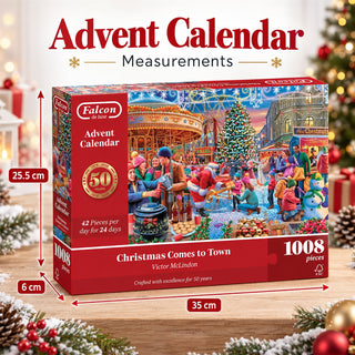 Christmas Comes to Town Jigsaw Christmas Advent Calendar, 1008 Pieces