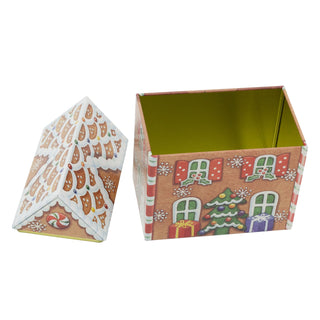 Dana Kubrik Large Gingerbread House Tin | Festive Christmas Storage Tin