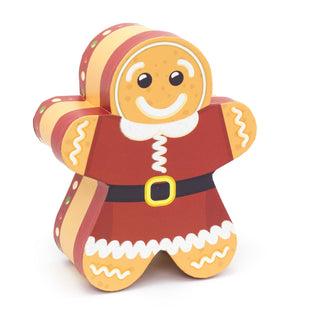 Set Of 3 Gingerbread Man Gift Boxes | Christmas Wrapping Boxes | Xmas Present Boxes With Lids