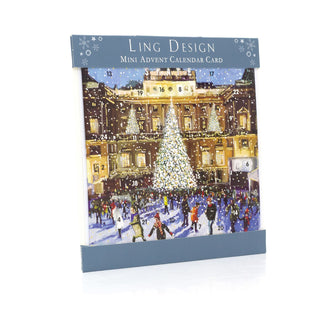 Christmas Skating Advent Calendar Greetings Card | Door Advent Calendar