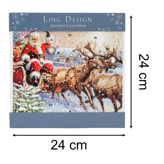 Santas Sleigh Christmas Advent Calendar | Traditional Picture Advent Calendar