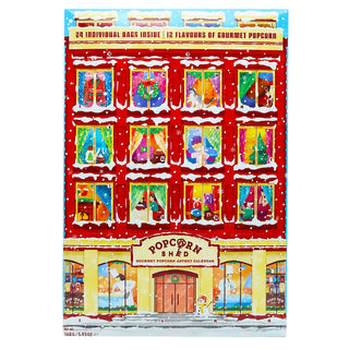 Gourmet Popcorn Christmas Advent Calendar, 24 Bags 12 Flavours Vegetarian