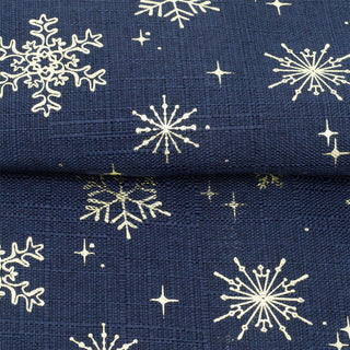 Navy Blue & Gold Table Runner | Fabric Christmas Table Runner - 45x150cm