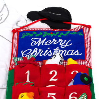 Fabric Santa Claus Advent Calendar | Reusable 24-Pocket Santa Calendar - 60x48cm