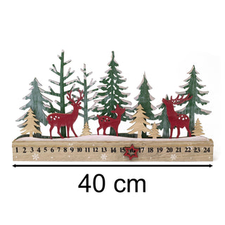 Reindeer Wooden Christmas Advent Calendar | Alpine Forest 24-Day Advent Calendar