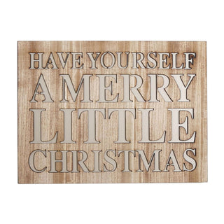 Cut Out Word Phrase Hanging Wooden Christmas Sign Plaque ~ Have Yourself