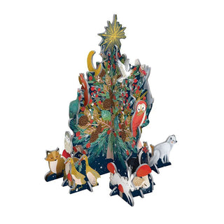 3D Christmas Advent Calendar, Forest Sancturary Tree Pop & Slot, 20cm