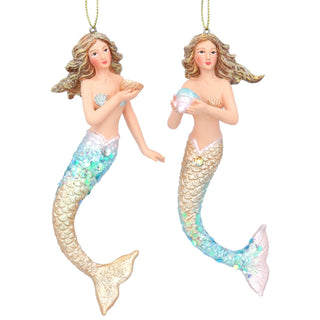 Mermaid Christmas Bauble | Under the Sea Mermaid Christmas Tree Ornament - 14cm