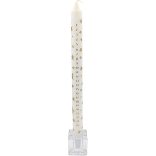Gold Star Advent Dinner Candle | Numbered Christmas Calendar Candle - 29cm