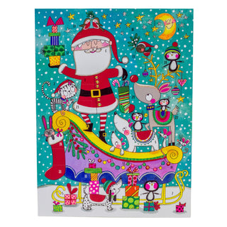 Santa Sleigh Animals Christmas Advent Calendar | Children's Traditional Calendar