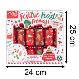 Festive Feast Frenzy Game | 6 Family Christmas Crackers Christmas Dinner Game