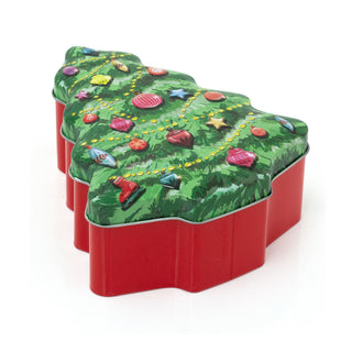 Charming Christmas Storage Tin With Festive Designs for Sweets Treats Surprises - Tree