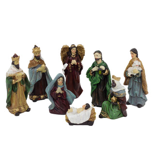 8-Piece Christmas Nativity Figurines | Traditional Holy Family Figures Set - 9cm