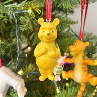 Winnie The Pooh & Piglet Christmas Tree Decoration, Gisela Graham 7cm