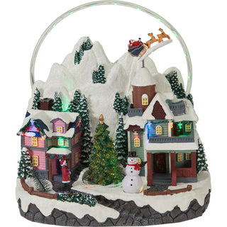 LED Christmas Village Scene with Movement, 32cm Animated Festive Decoration